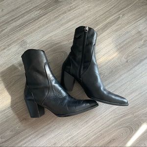 Zara Black Western style Booties 40
